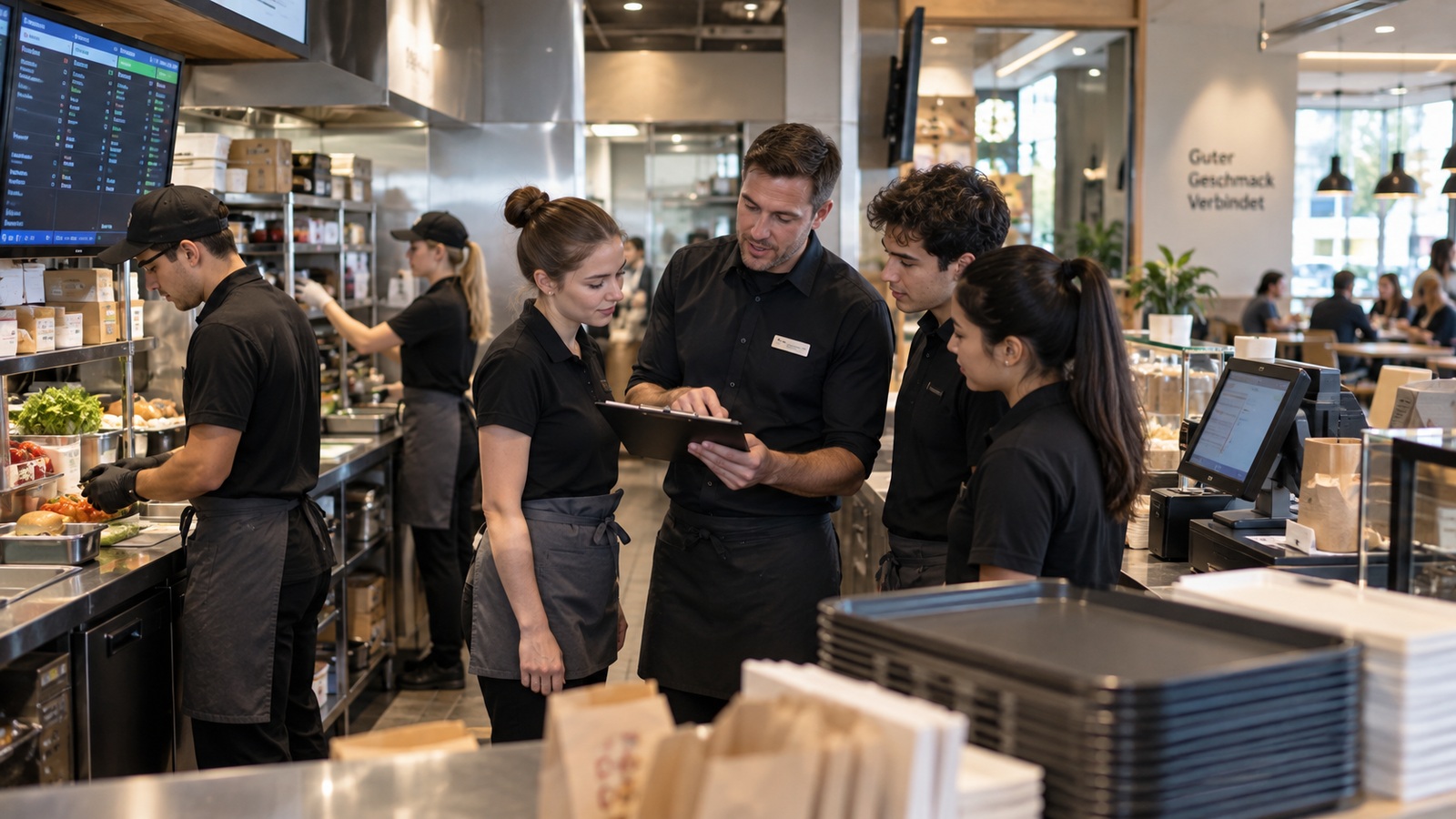 Học viên Fachmann für Systemgastronomie học vận hành chuỗi nhà hàng hiện đại tại Đức