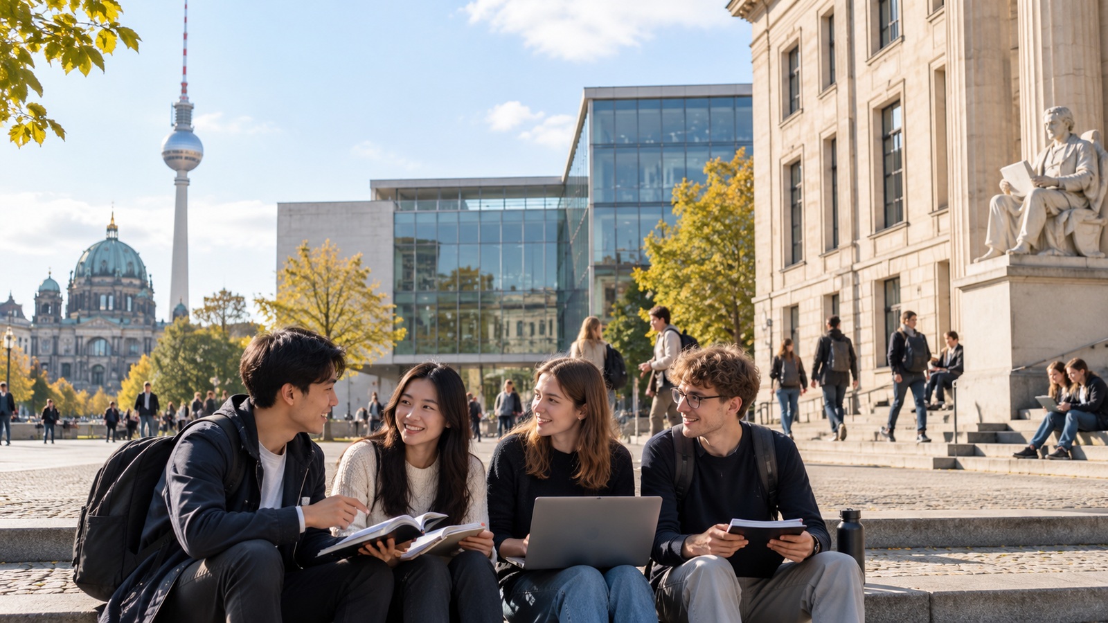 Sinh viên quốc tế học tập trong môi trường đại học tại Berlin