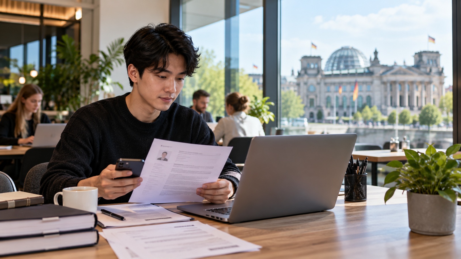 Ứng viên quốc tế chuẩn bị CV và tìm việc tại Đức theo Chancenkarte