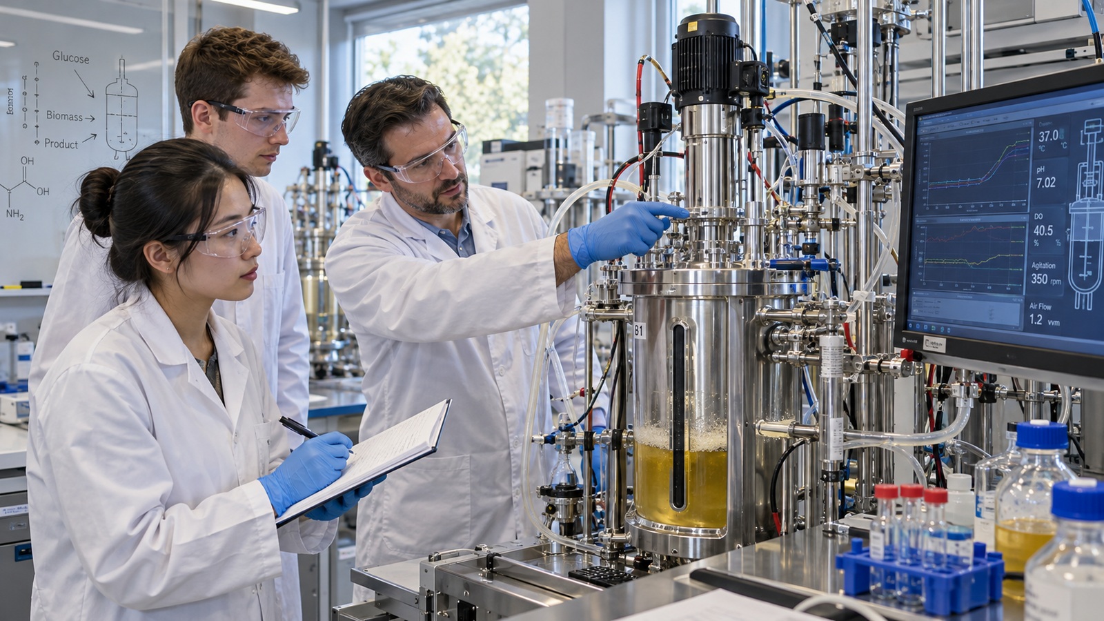 Sinh viên học bioprocess và vận hành bioreactor trong chương trình Biotechnology tại Đức