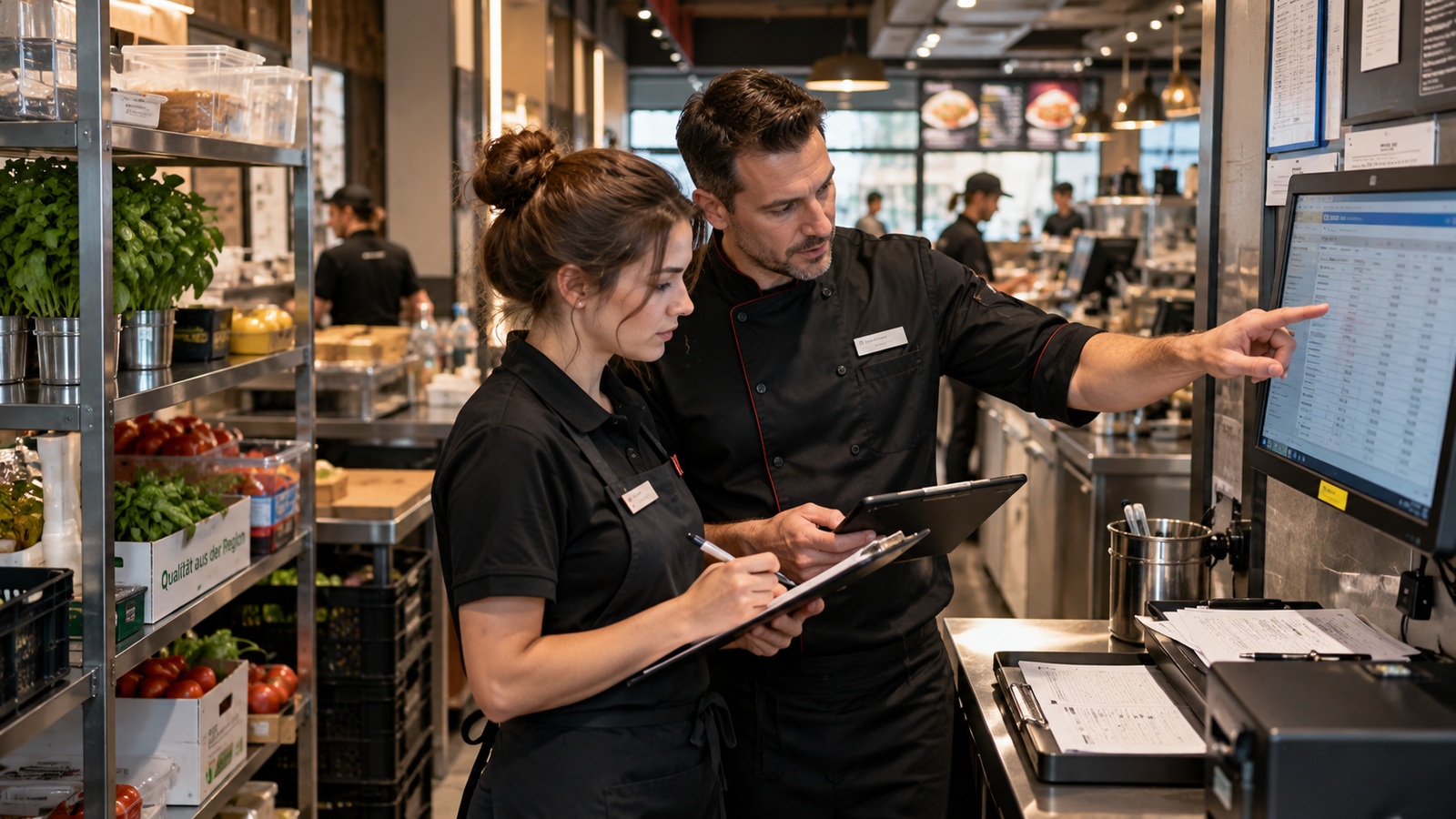 Học viên Systemgastronomie học quản lý hàng hóa, chi phí và tiêu chuẩn vận hành tại Đức