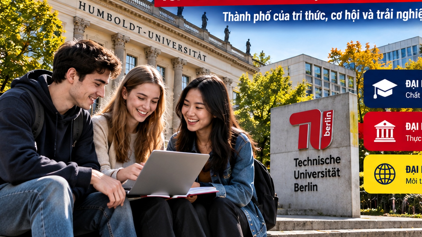 Sinh viên học tập trong môi trường đại học và khoa học ứng dụng tại Berlin