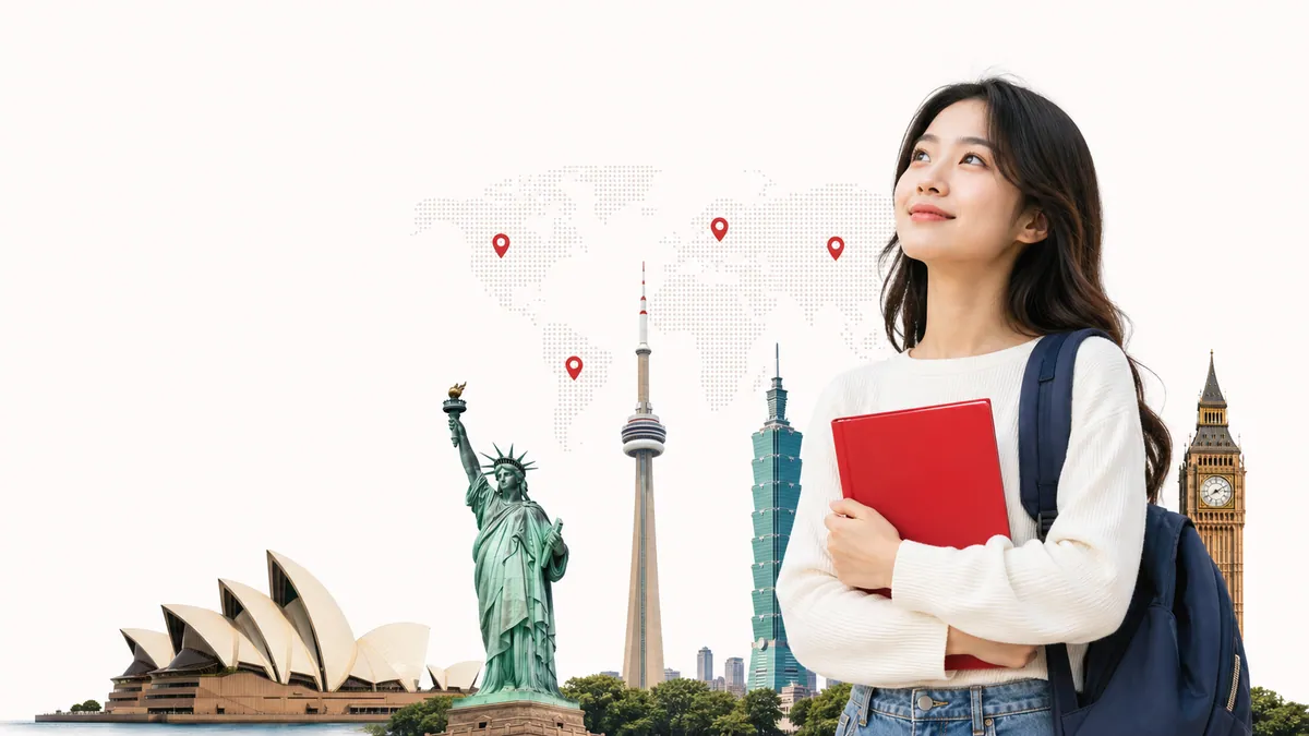 Hình minh họa hành trình du học quốc tế