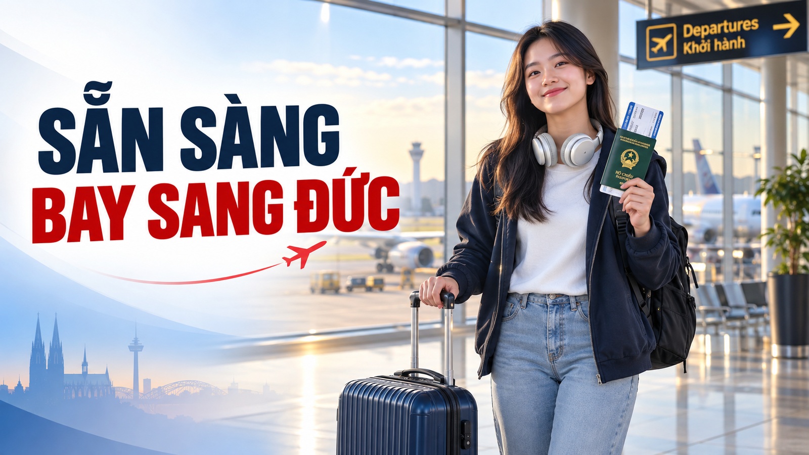 Thủ tục trước khi bay du học nghề Đức 2027: giấy tờ, hành lý và nhập cảnh