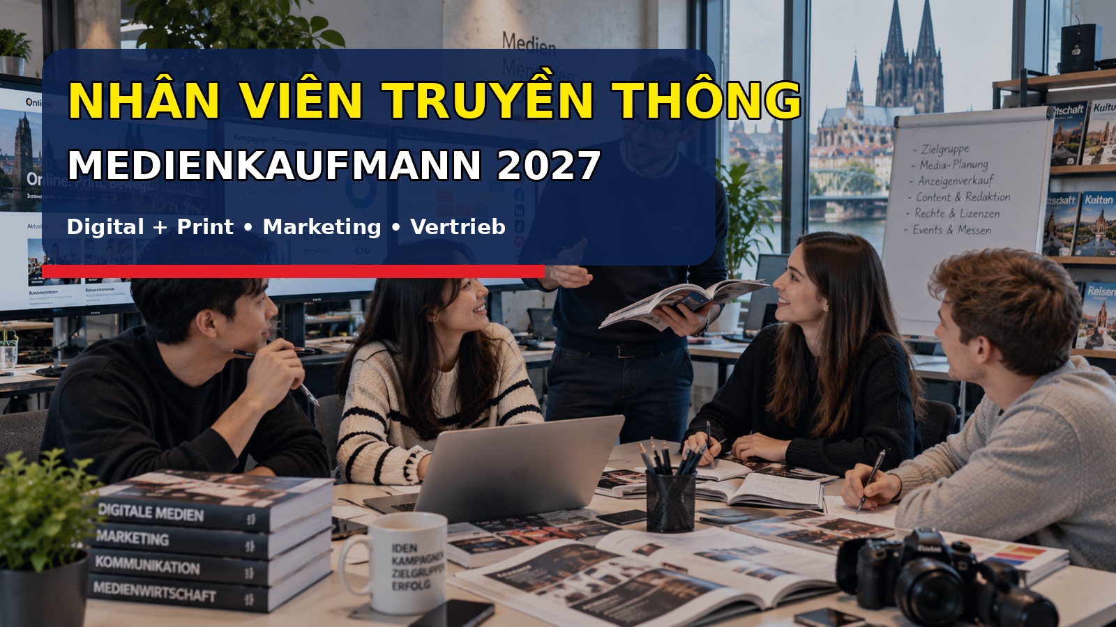 Du học nghề nhân viên truyền thông tại Đức 2027: Medienkaufmann Digital und Print