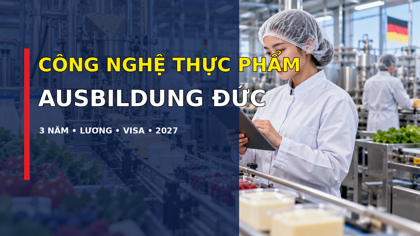 Du học nghề chuyên viên công nghệ thực phẩm tại Đức 2027: học gì, lương và điều kiện