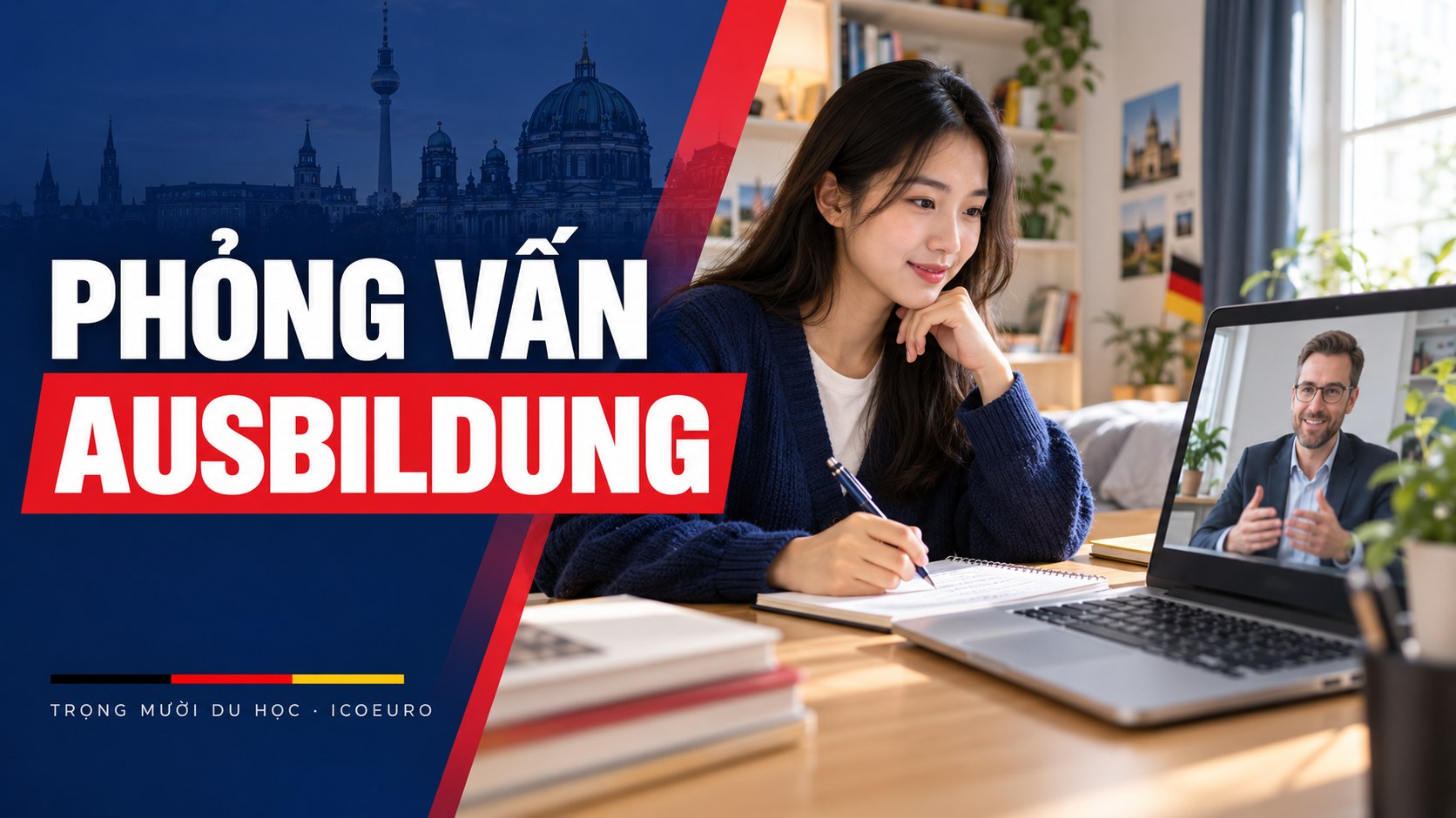 Phỏng vấn Ausbildung: cách trình bày động lực và luyện trả lời bằng tiếng Đức