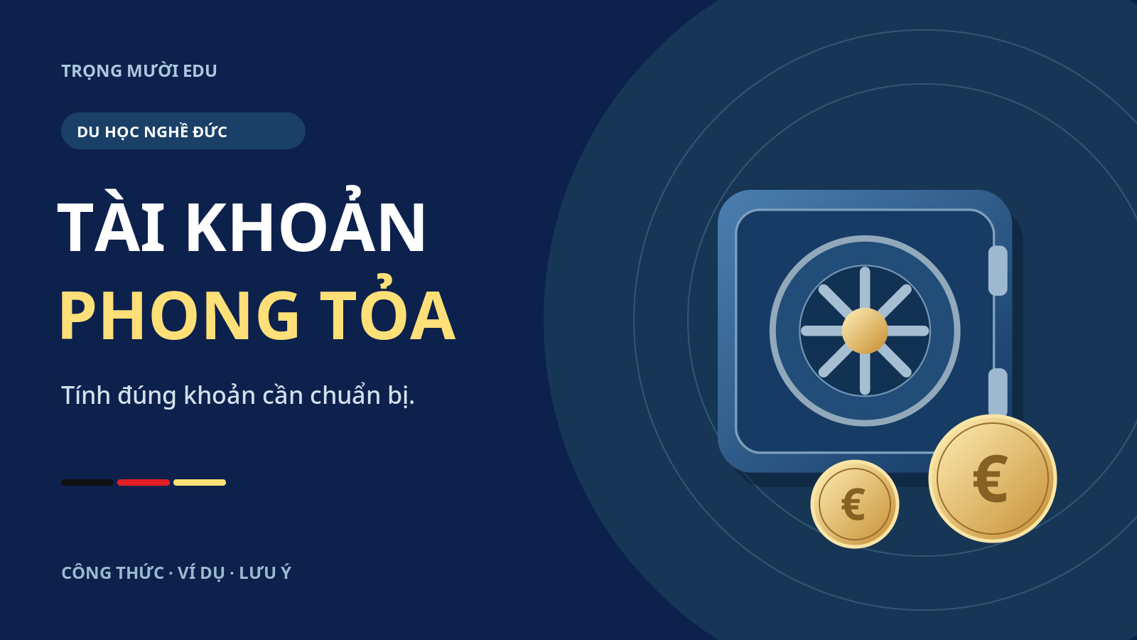 Cách tính tài khoản phong tỏa du học nghề Đức: công thức và ví dụ