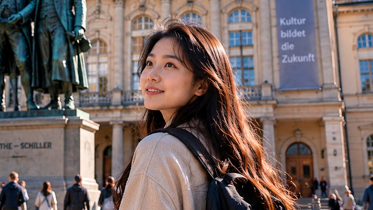 Sinh viên trải nghiệm trung tâm Weimar với kiến trúc, tượng đài và không gian đi bộ văn hóa