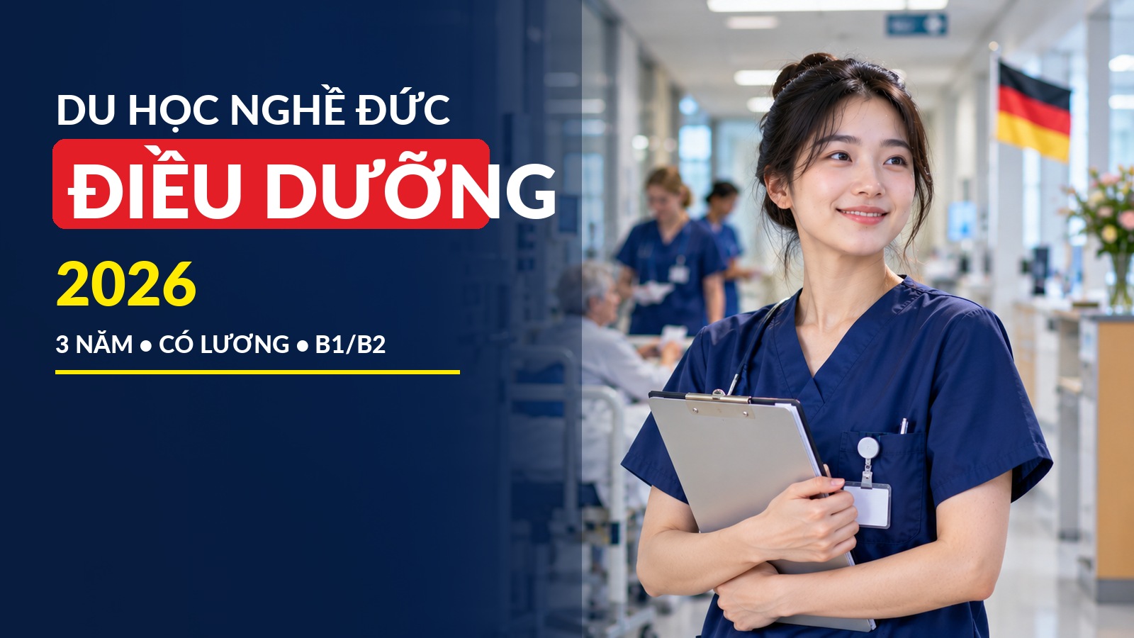 Du học nghề điều dưỡng Đức 2026: Điều kiện, lương và lộ trình