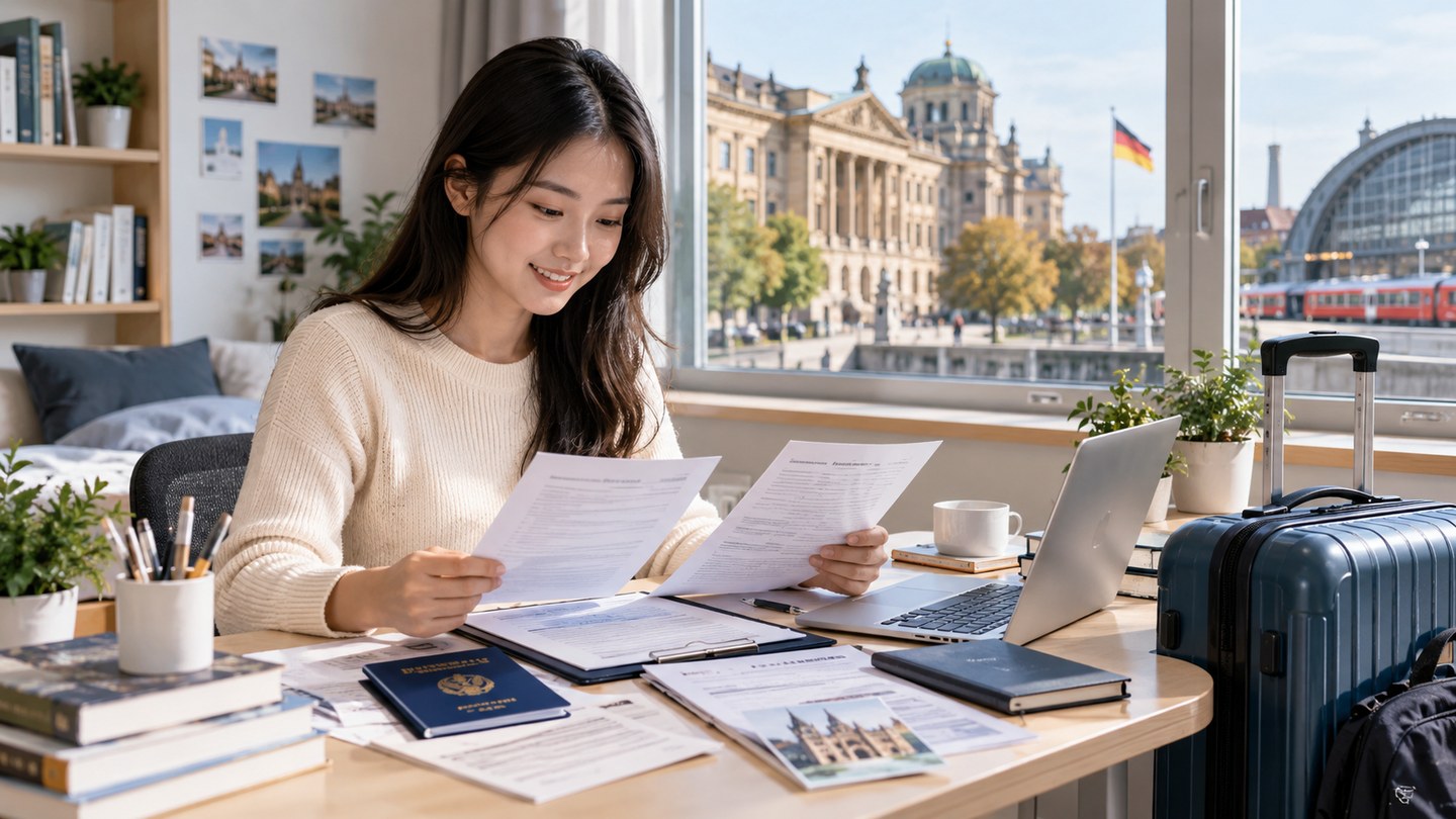 Ứng viên chuẩn bị hồ sơ, visa, vali và kế hoạch sang Đức học Thạc sĩ