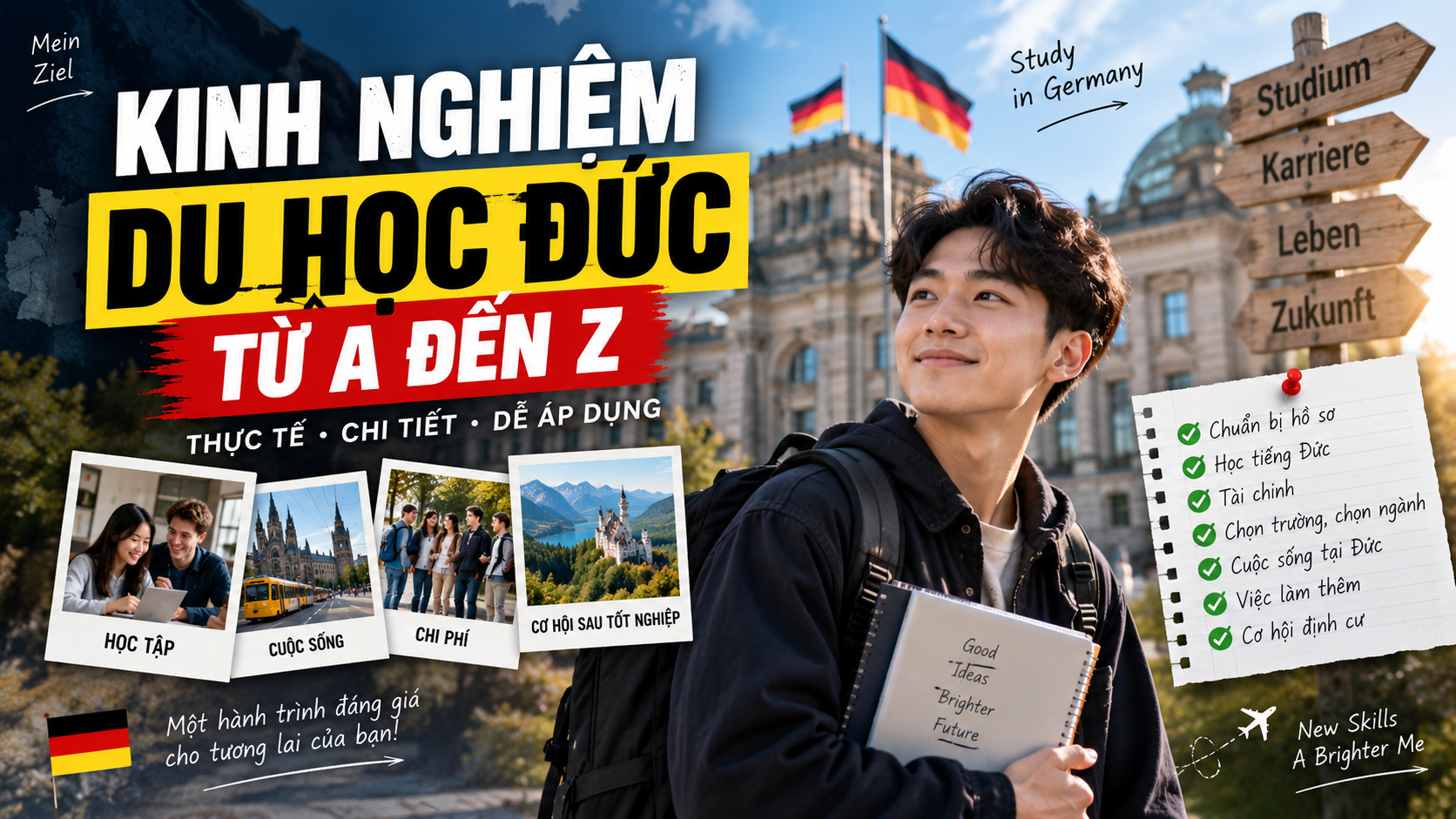 Kinh nghiệm du học Đức 2026: 12 việc nên biết trước và sau khi sang