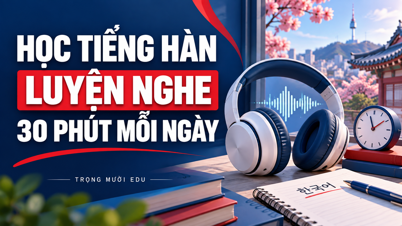 Luyện nghe tiếng Hàn 30 phút: một quy trình dễ duy trì mỗi ngày