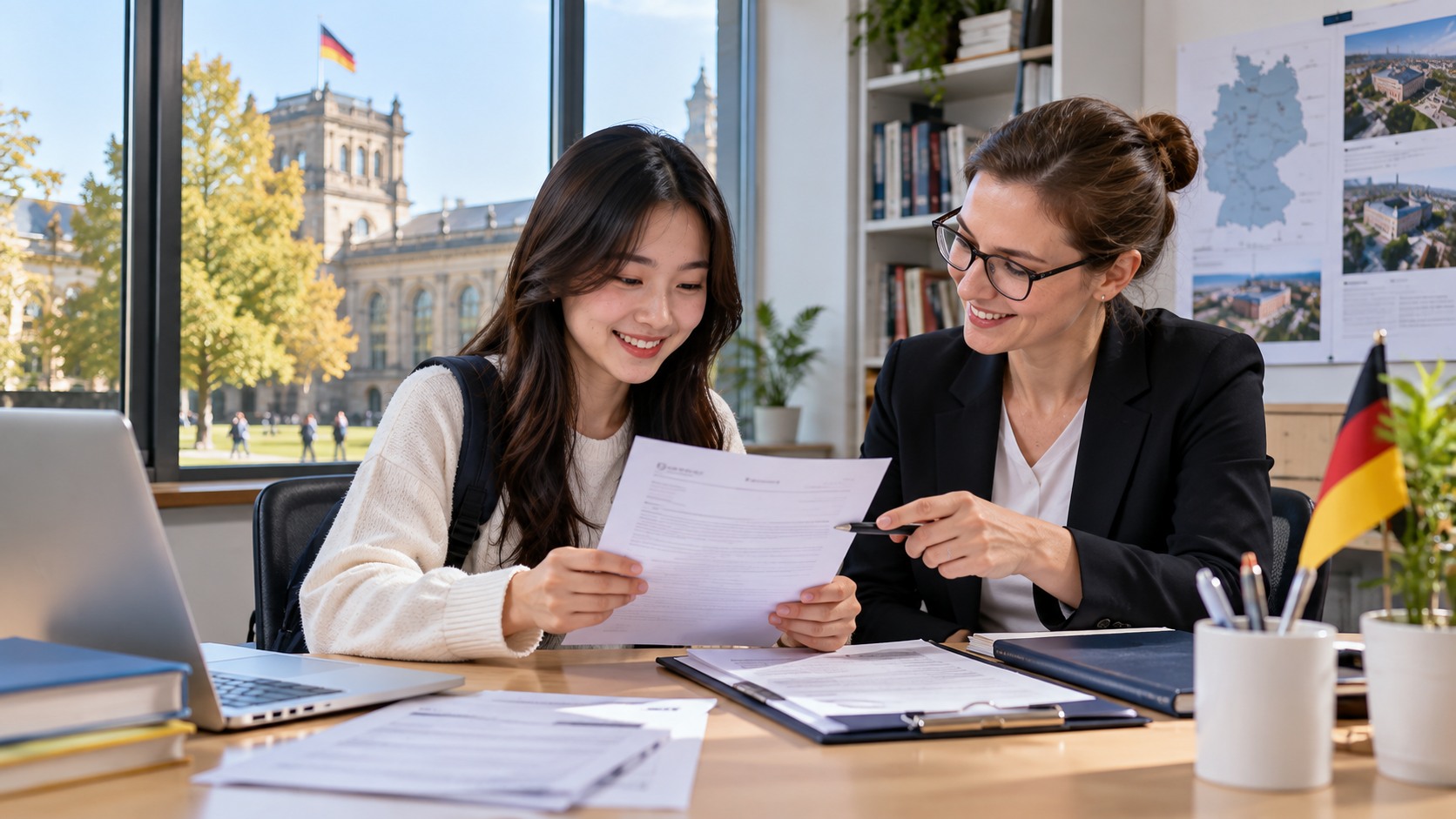 Sinh viên quốc tế nhận tư vấn về quyết định nhập học và lộ trình Đại học Đức
