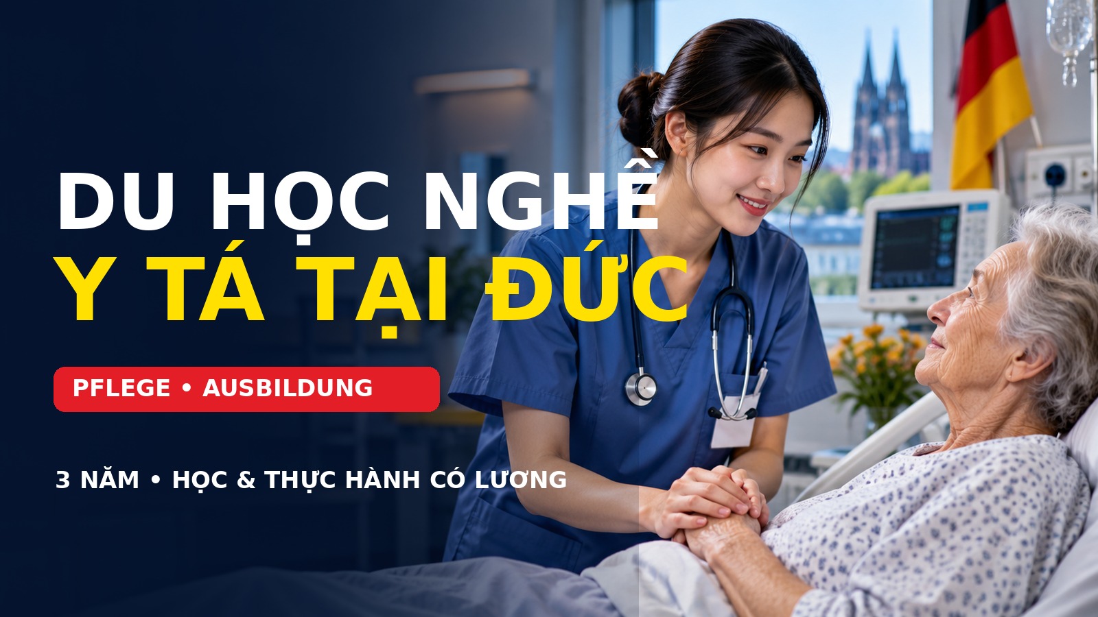 Du học nghề y tá tại Đức: ngành Pflege, lương và lộ trình