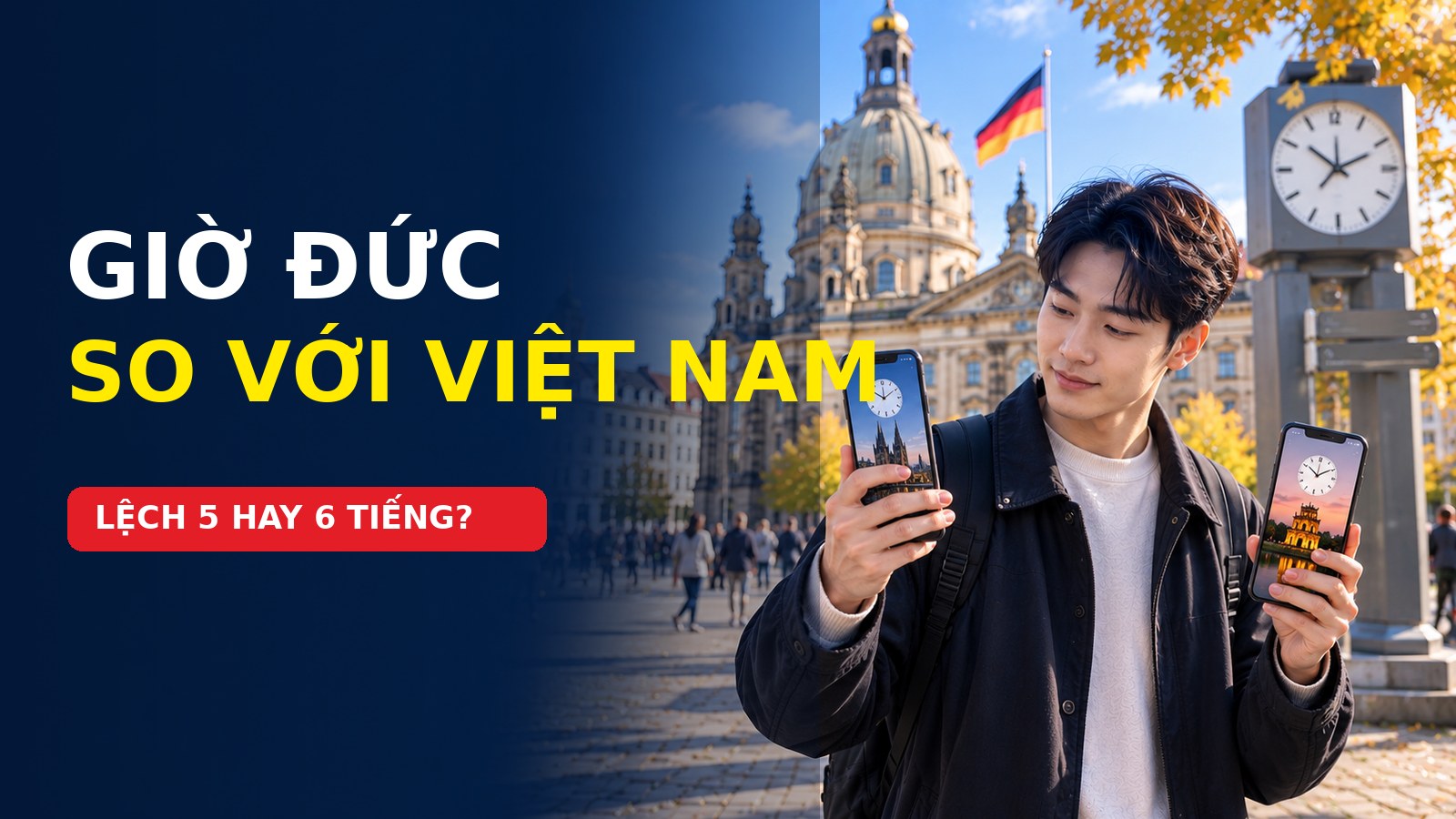 Giờ Đức so với Việt Nam: lệch 5 hay 6 tiếng? Cách tính chuẩn 2026