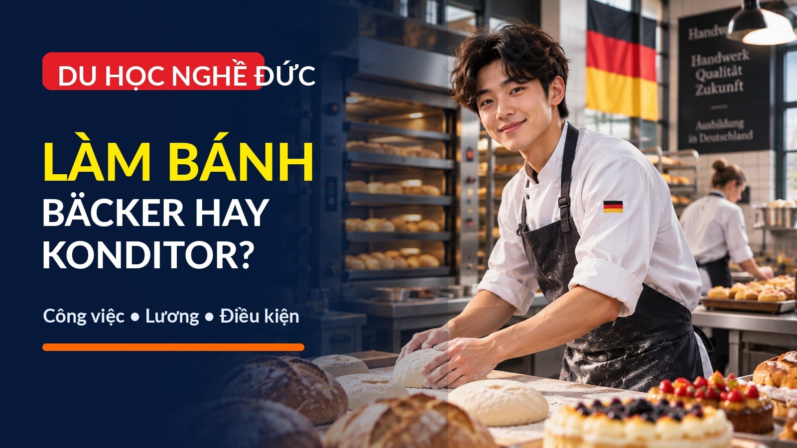 Du học nghề làm bánh tại Đức: Bäcker hay Konditor, lương và điều kiện