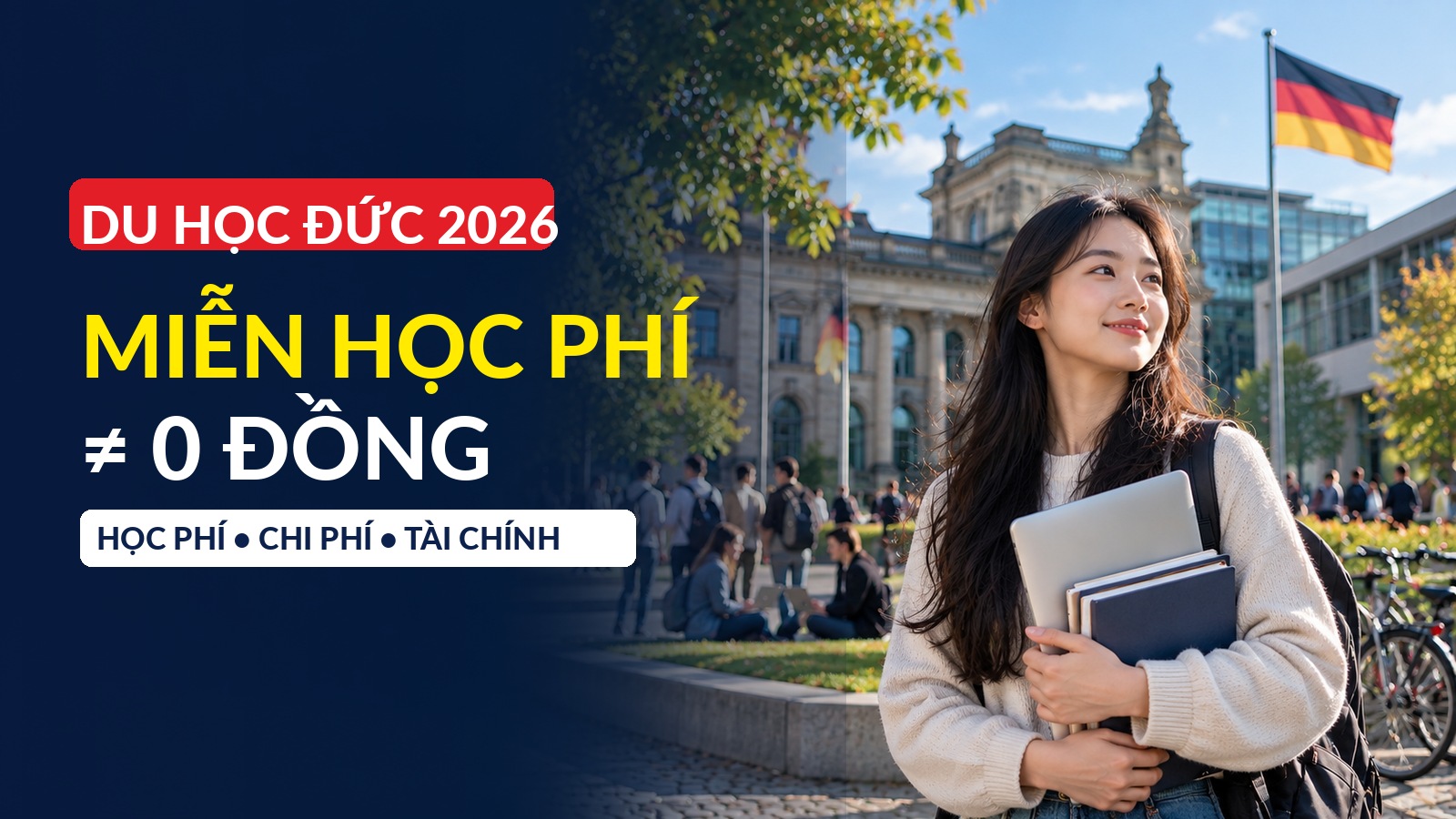 Du học Đức miễn phí 2026: Miễn học phí nhưng không phải 0 đồng