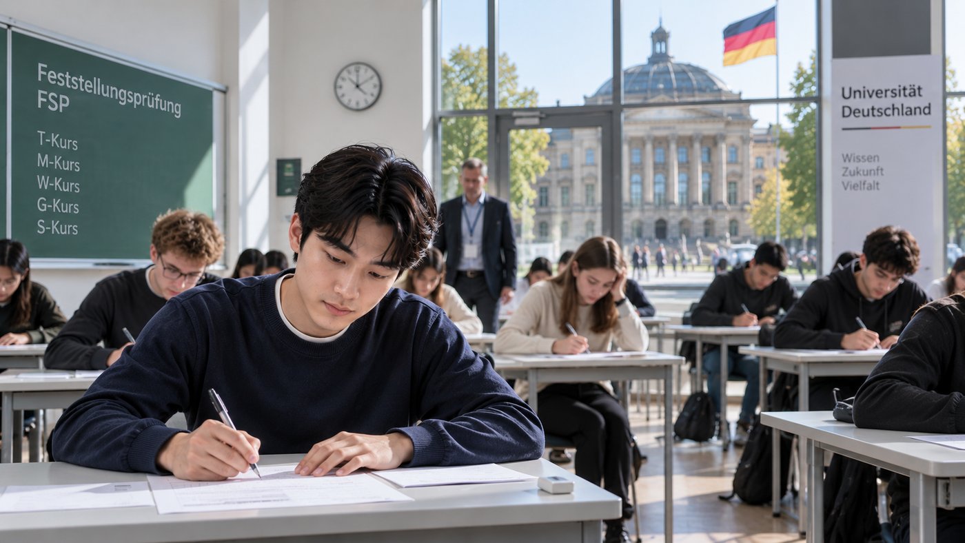 Học sinh làm kỳ thi Feststellungsprüfung sau chương trình Studienkolleg tại Đức