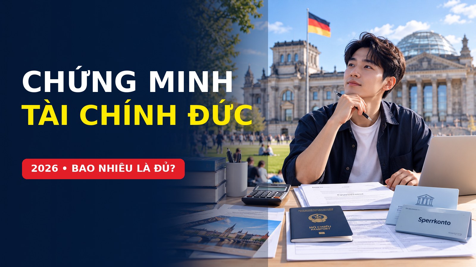Du học Đức có cần chứng minh tài chính? Mức tiền và cách làm năm 2026