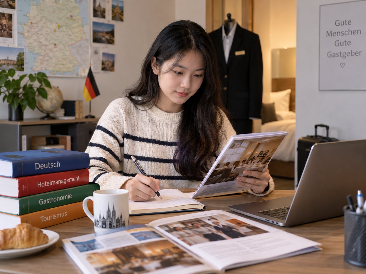 Học viên chuẩn bị hồ sơ, học tiếng Đức B1 và tìm hiểu ngành nhà hàng khách sạn tại Đức