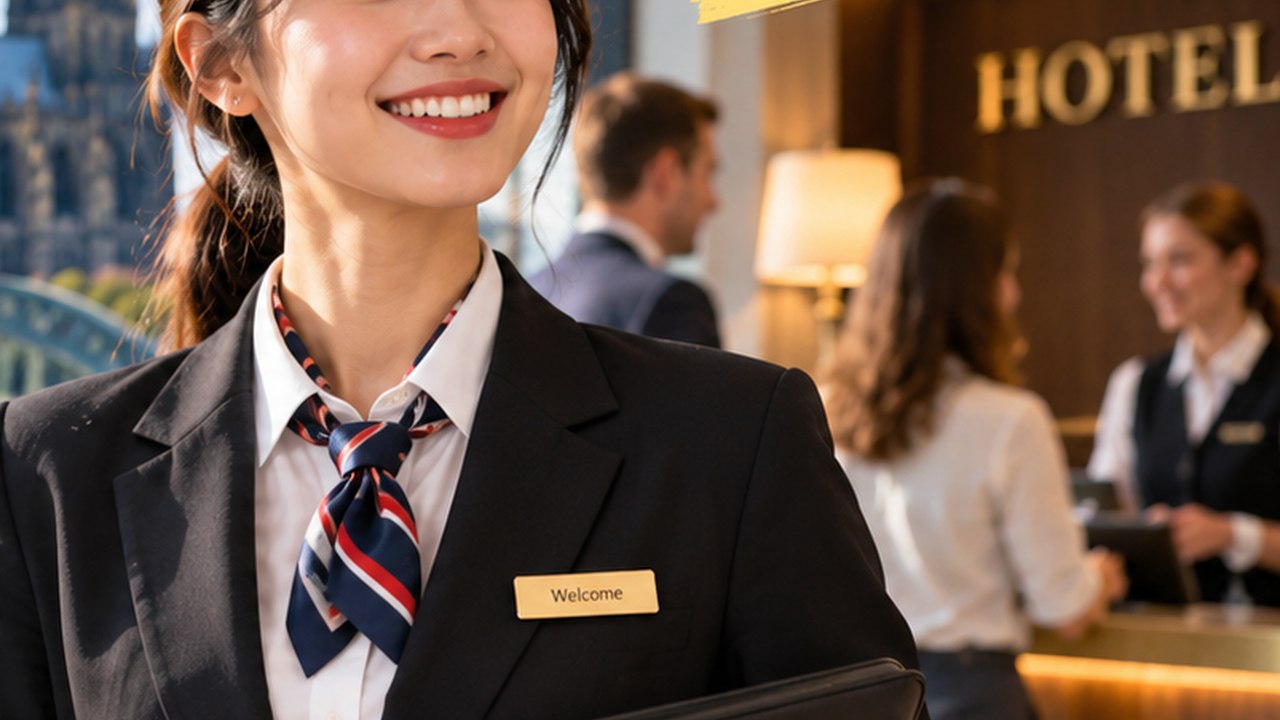 Nhân viên du lịch và dịch vụ giải trí làm việc với khách hàng trong môi trường chuyên nghiệp tại Đức